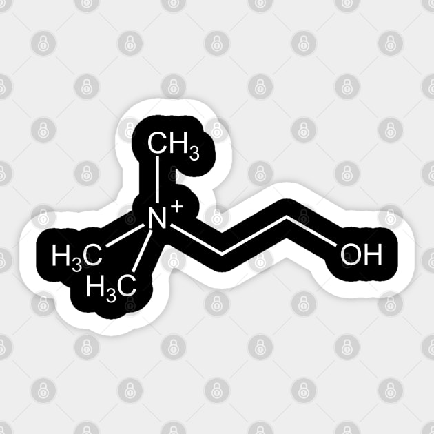 Choline C5H14NO Molecule Sticker by Zeeph